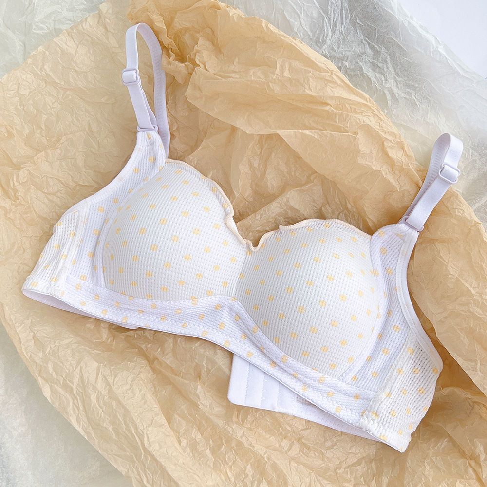 Anti-slip Bra No Steel Ring Gathering Bra White - D&A