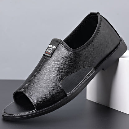 Roman Casual Sandals Soft Leather Non-slip Men - D&A