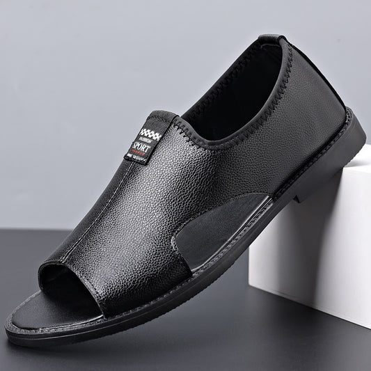 Roman Casual Sandals Soft Leather Non-slip Men - D&A