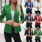 Women's Business Suit Jacket 34 Sleeve Business Casual Jacket - D&A