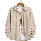 Corduroy Long Sleeve Casual All-matching Shirt Coat - D&A