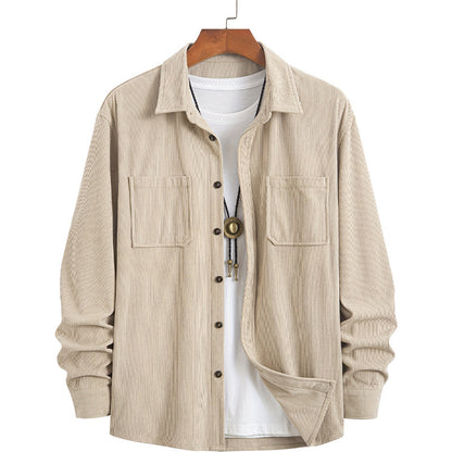 Corduroy Long Sleeve Casual All-matching Shirt Coat - D&A
