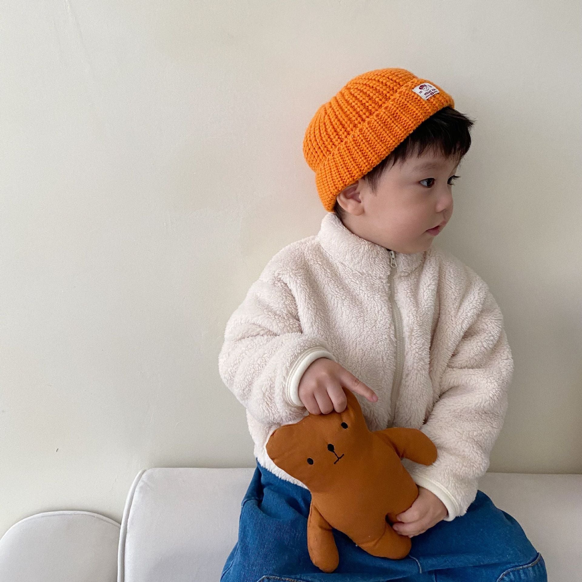 Kids Winter Coats Children Outerwear Boy Warm Fleece Jacket Baby Girls Jackets For Autumn Spring Children Clothing White - D&A