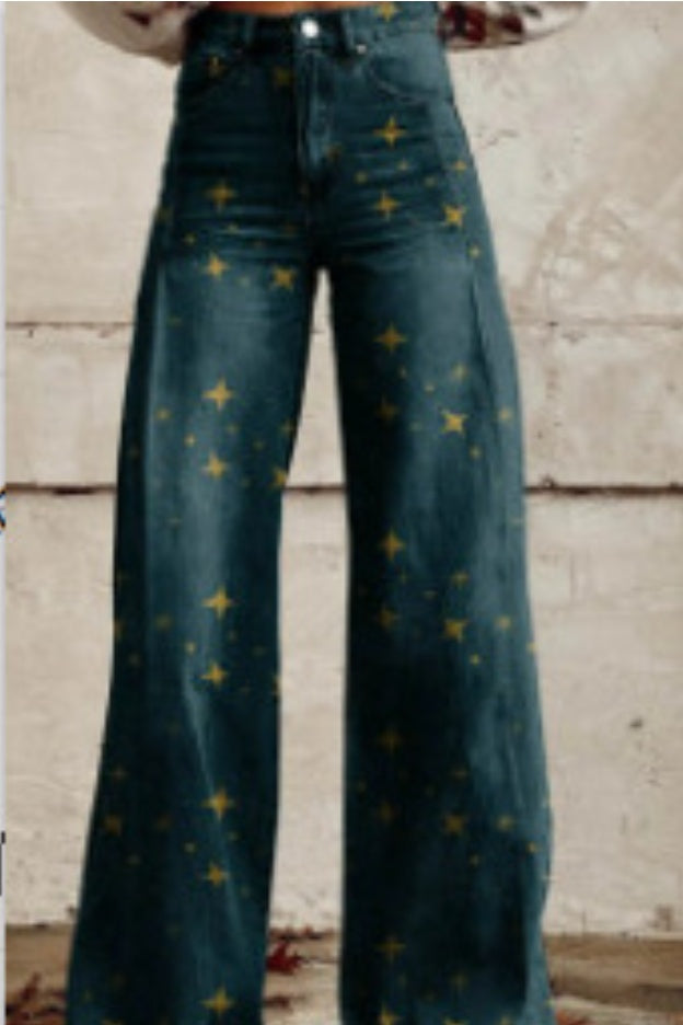 Hot Selling Plus Size Women's Casual Pants Thin Imitation Jeans K - D&A