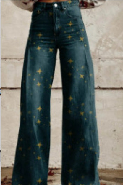 Hot Selling Plus Size Women's Casual Pants Thin Imitation Jeans K - D&A