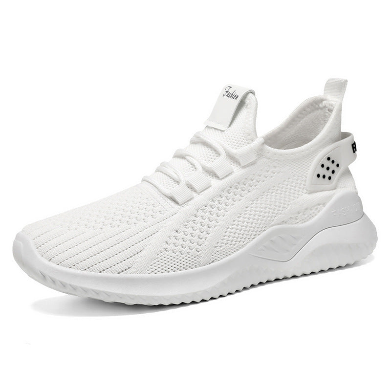 Soft Bottom Pure Color All-matching Breathable Casual Shoes White - D&A