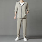 Korean Version Sun-protective Clothing Suit Fashion Loose Casual Hooded Thin Gray - D&A