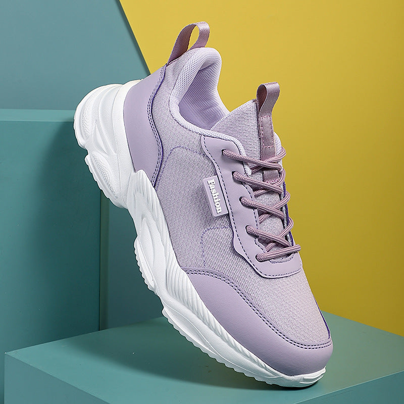 Mesh Running Plus Size Lightweight Breathable Casual Shoes Light Purple - D&A