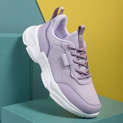 Mesh Running Plus Size Lightweight Breathable Casual Shoes Light Purple - D&A