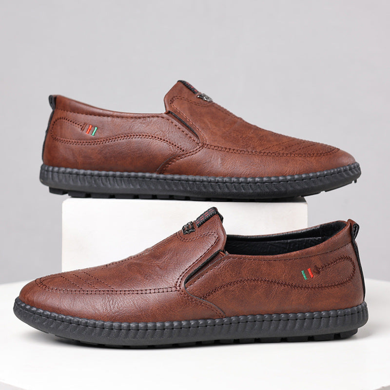 Spring And Summer Versatile Casual Middle-aged Men's Leather Shoes - D&A