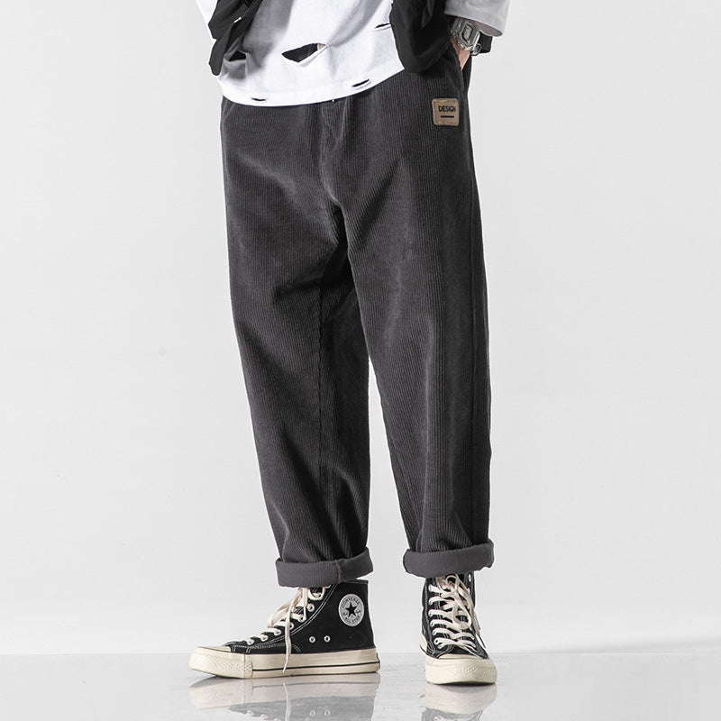 Loose Straight Sports Pants Autumn And Winter Men - D&A
