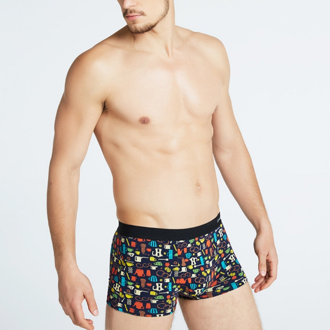 Men's Cotton Printed Breathable Boxers - D&A