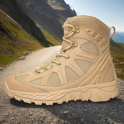 Anti-skid Field Special Forces Combat Boots Anti-kick Hiking Boots Sand Color - D&A