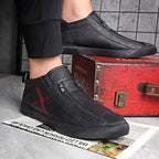 Leather Shoes Breathable Casual Fashion Low-top Sneakers - D&A