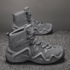 High-top Tactical Shoes Wear-resistant Desert Boots Outdoor New Combat Boots Gray - D&A