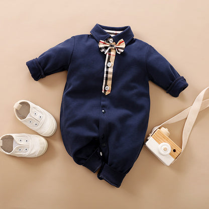 Gentleman's Baby Clothes, Long-sleeved Baby Clothes, Gentleman's Romper U - D&A