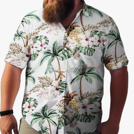 Men's Cardigan Plus Size Short Sleeve - D&A