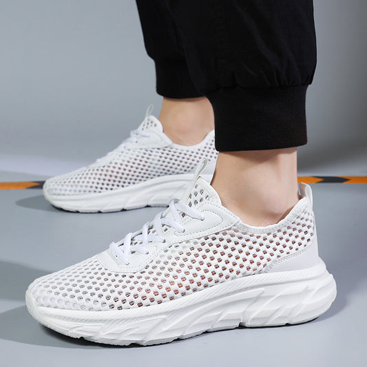 Men's Shoes Hollow-out Breathable Mesh Casual Running Shoes Lightweight Sneaker - D&A