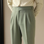 British Retro Business Casual Paris Buckle Suit Pants Men - D&A