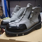 Men's Short Boots Round Toe Large Size Side Zipper Martin Boots - D&A