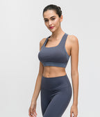 Contrast-panel sports bra - D&A