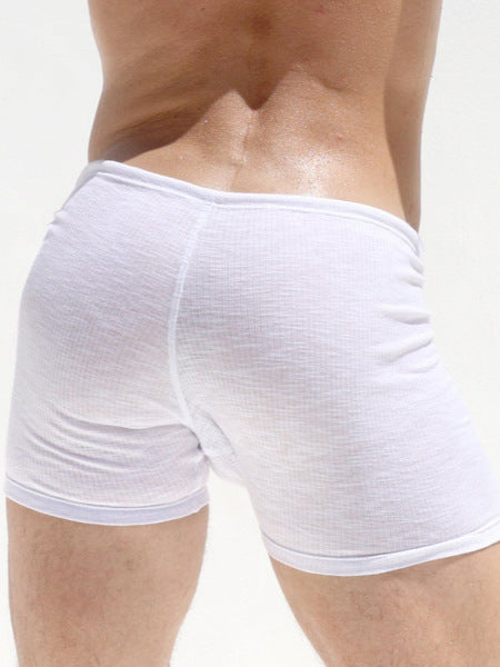 Men's Fitness Tight Lace-up Striped Shorts - D&A