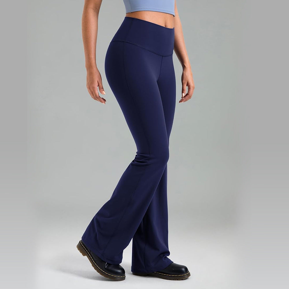 Skin-friendly Yoga Home Flared Pants Leisure Sports Navy Blue - D&A
