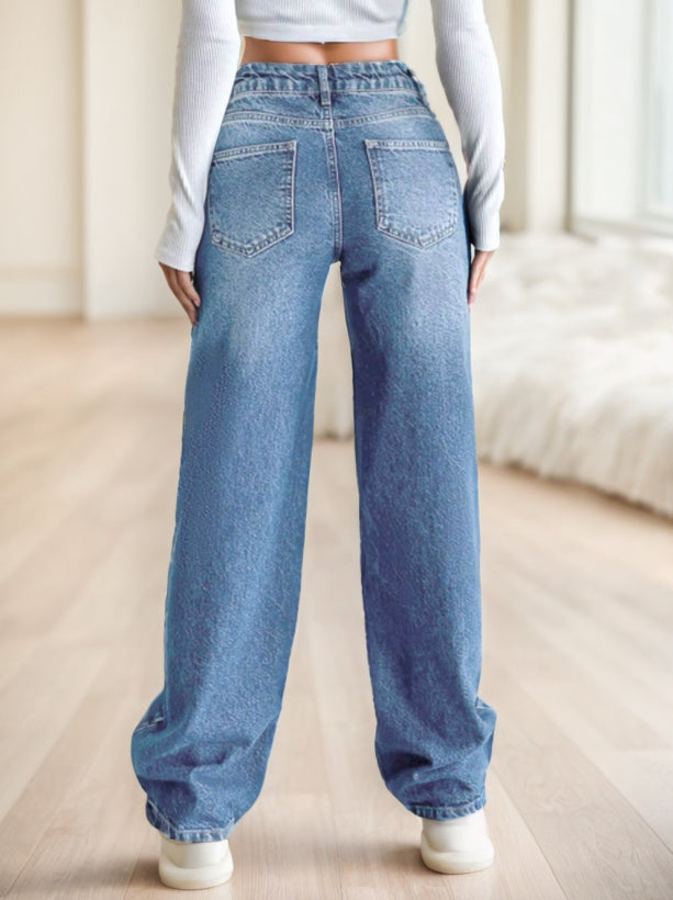 CasuGlow Casual Straight Leg Jeans - D&A