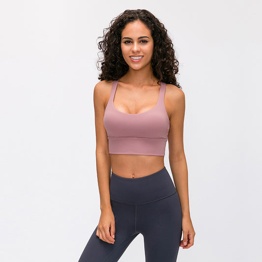 Sports bra fitness shockproof running bra without steel ring - D&A