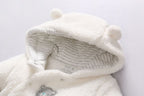 Baby clothes lamb winter cotton padded clothes baby newborn baby skin thickening climb Siamese clothes cotton - D&A