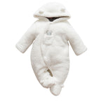Baby clothes lamb winter cotton padded clothes baby newborn baby skin thickening climb Siamese clothes cotton - D&A
