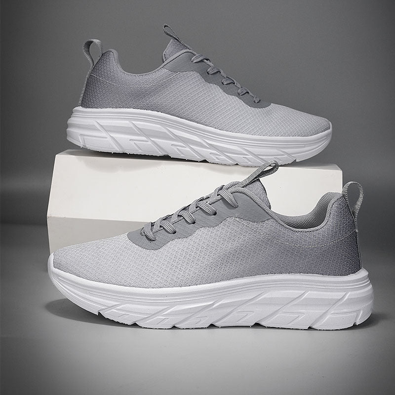 Men's Shoes Travel Mesh Breathable Comfortable Platform Sneaker Y3000 Gray - D&A