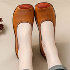 First Layer Cow Autumn Leather Shoes Flat Heel Comfort - D&A