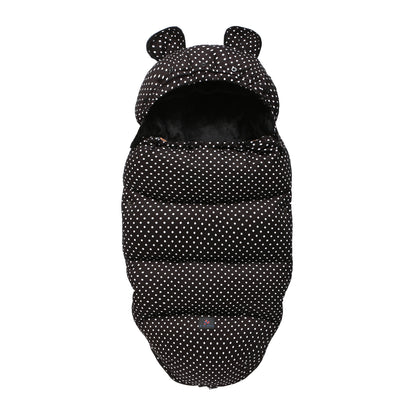 New baby stroller sleeping bag Black and white 100cm - D&A
