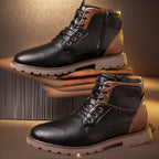 Male Martin Boots Leisure Plus Size Zip Ankle Boots - D&A