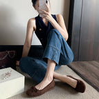 Women's Round-toe Ballet-style Bowknot Soft Surface Low-cut Flat Shoes - D&A