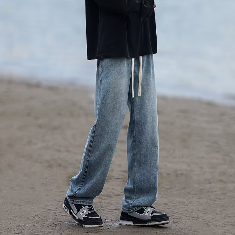 Spring And Summer Straight Loose Men's Pants High Street Washing - D&A