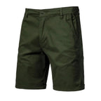 Outdoor Casual Straight-leg Slim Cropped Pants Plus Size Pure Color Cotton Camping Shorts - D&A
