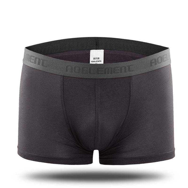 Men's Underwear Mid-waist Boxers Sweat-absorbent Breathable Gray - D&A