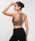 Contrast-panel sports bra - D&A
