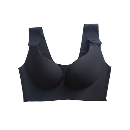 Seamless gather bra Black - D&A