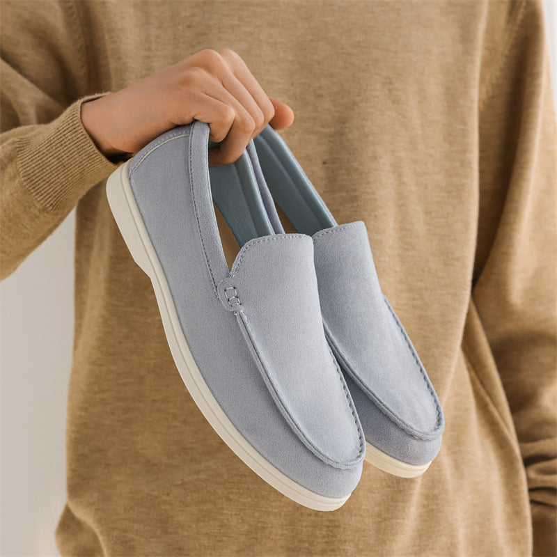 Slip-on Soft Bottom Leisure Driving Lazybones' Shoes Sky Blue - D&A