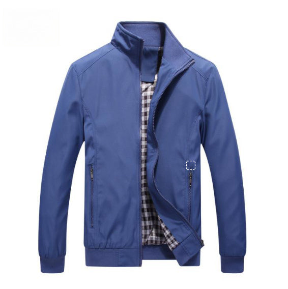 New Jacket Men Fashion Casual Loose Mens Jacket Sportswear Bomber Jacket Mens jackets and Coats Plus Size M- 5XL Denim Blue - D&A