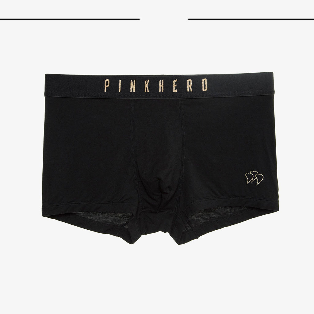 Bamboo Fiber Men's Boxer Soft Breathable Toner Boxers Black - D&A