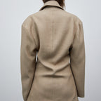 Autumn And Winter Women's Suit Advanced Static Luxury Elegant Lapel Baggy Coat - D&A