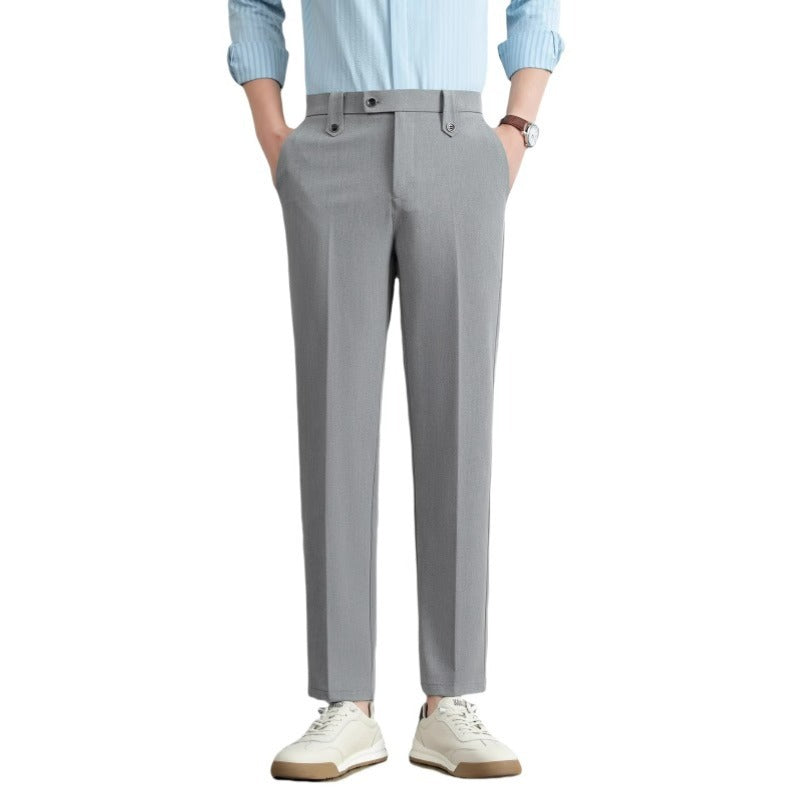 Simple Suit Pants Men's Loose Straight Business Trousers - D&A