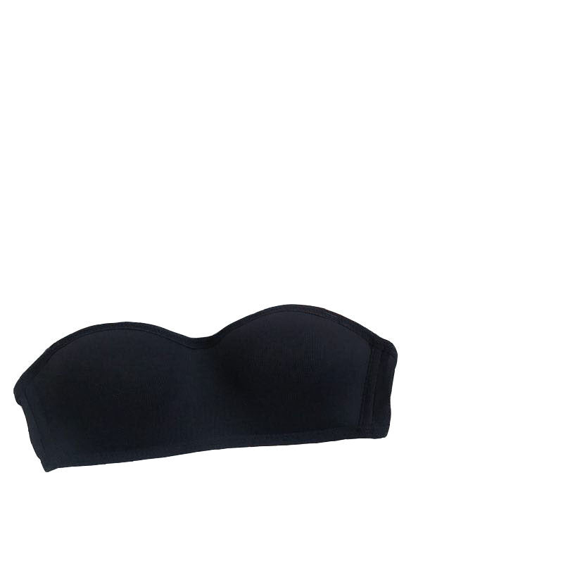 Gathered non-slip lingerie bra Black - D&A