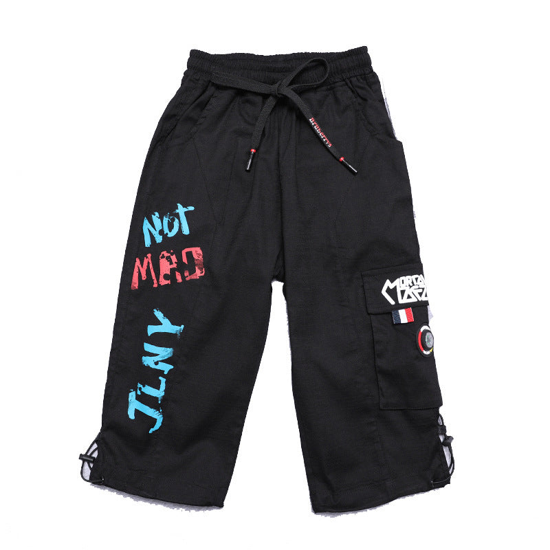 Big kids cropped pants Black - D&A