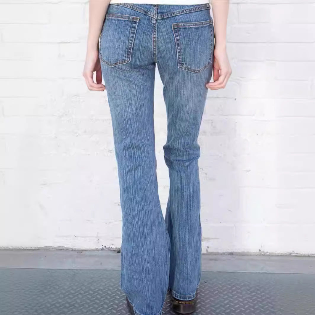 Jeans Slim Fit Low Waist Long Pants - D&A