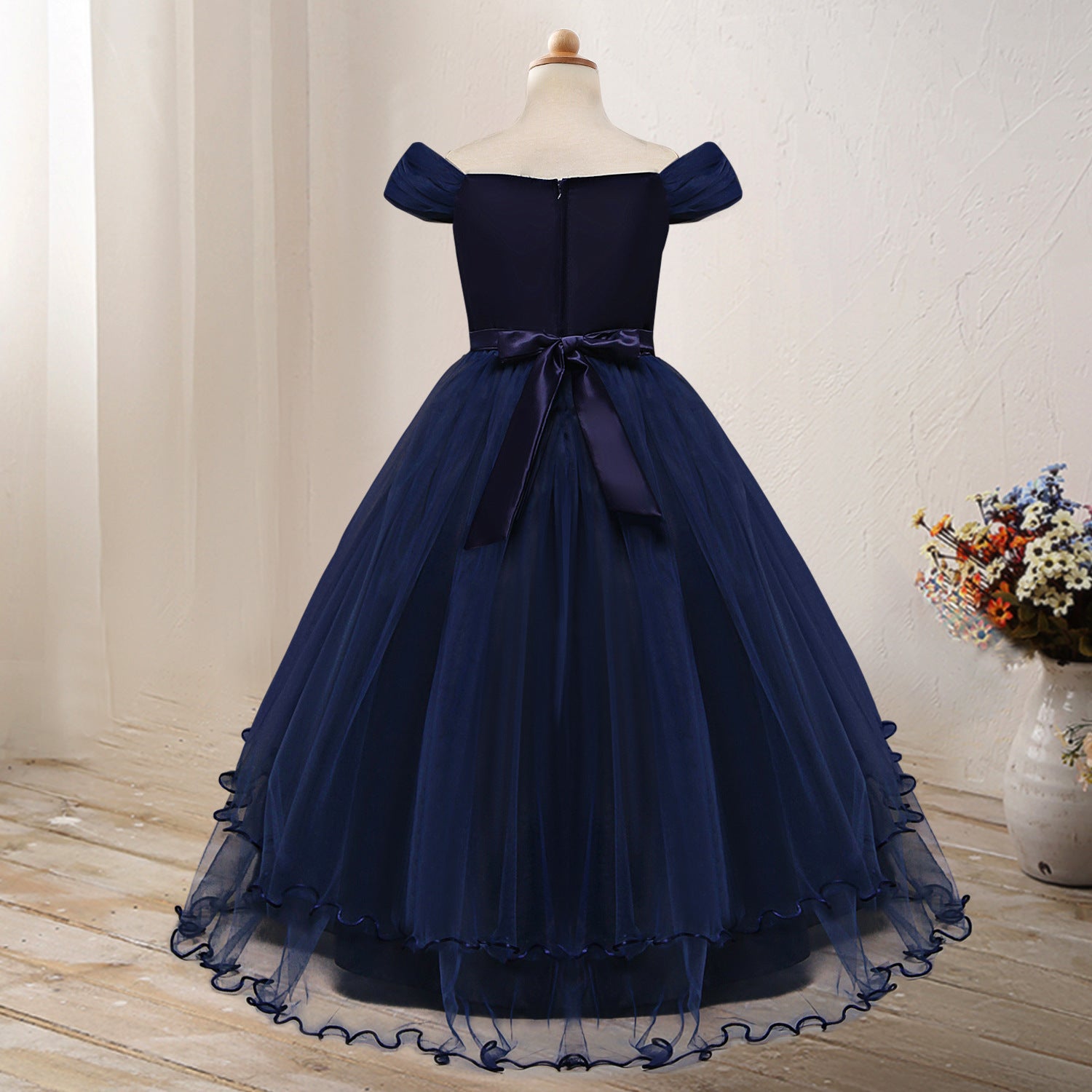One-shoulder Princess Flower Dress Costume - D&A